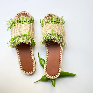 WOVEN ONE STRAP SANDALS
