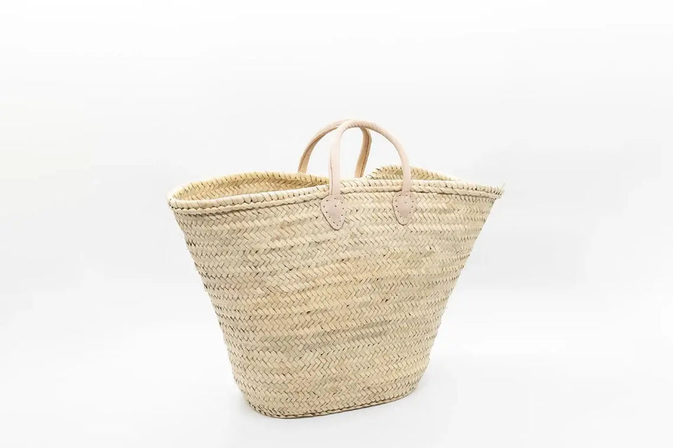 Fr. Shop Basket, Straw Bag - Short Handles