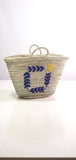 Embroidered Straw Basket – Summer Beach Tote
