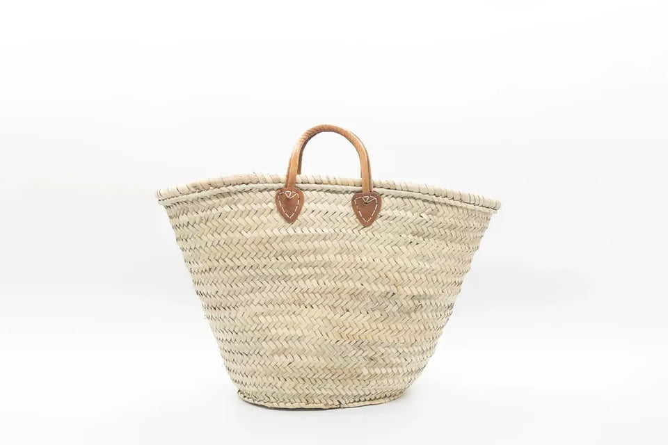 Fr. Shop Basket, Straw Bag - Short Handles