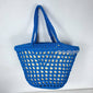 Boho Chic Handwoven Tote Bags, Straw Basket Bag BLUE