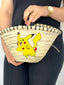 Children's Eco-Friendly Straw Basket with Fun Design