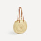 FRENCH BASKET || Straw bag round with leather