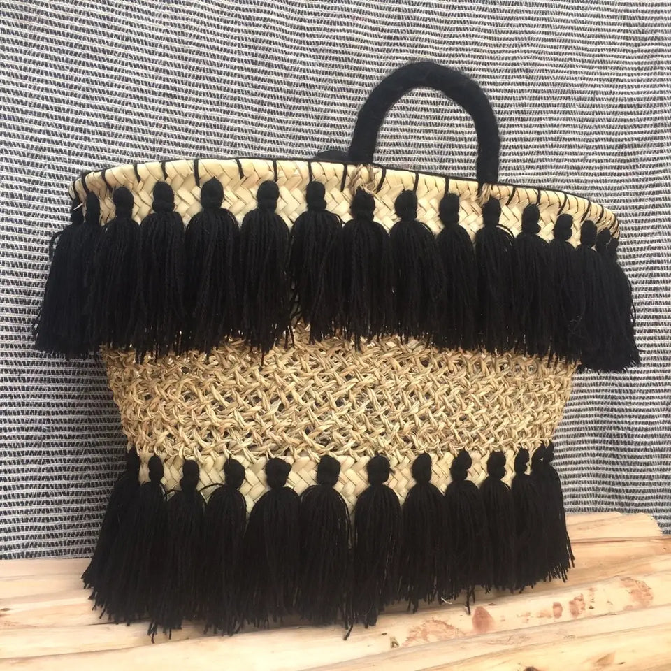 Beautiful Woven Straw Bag | Moroccan Basket Bag | Beach Bag