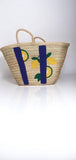 Embroidered Straw Basket – Summer Beach Tote