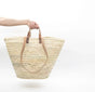 FRENCH BASKET with double flat leather handles, basket bag