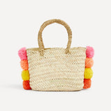 French Basket small with pom pom